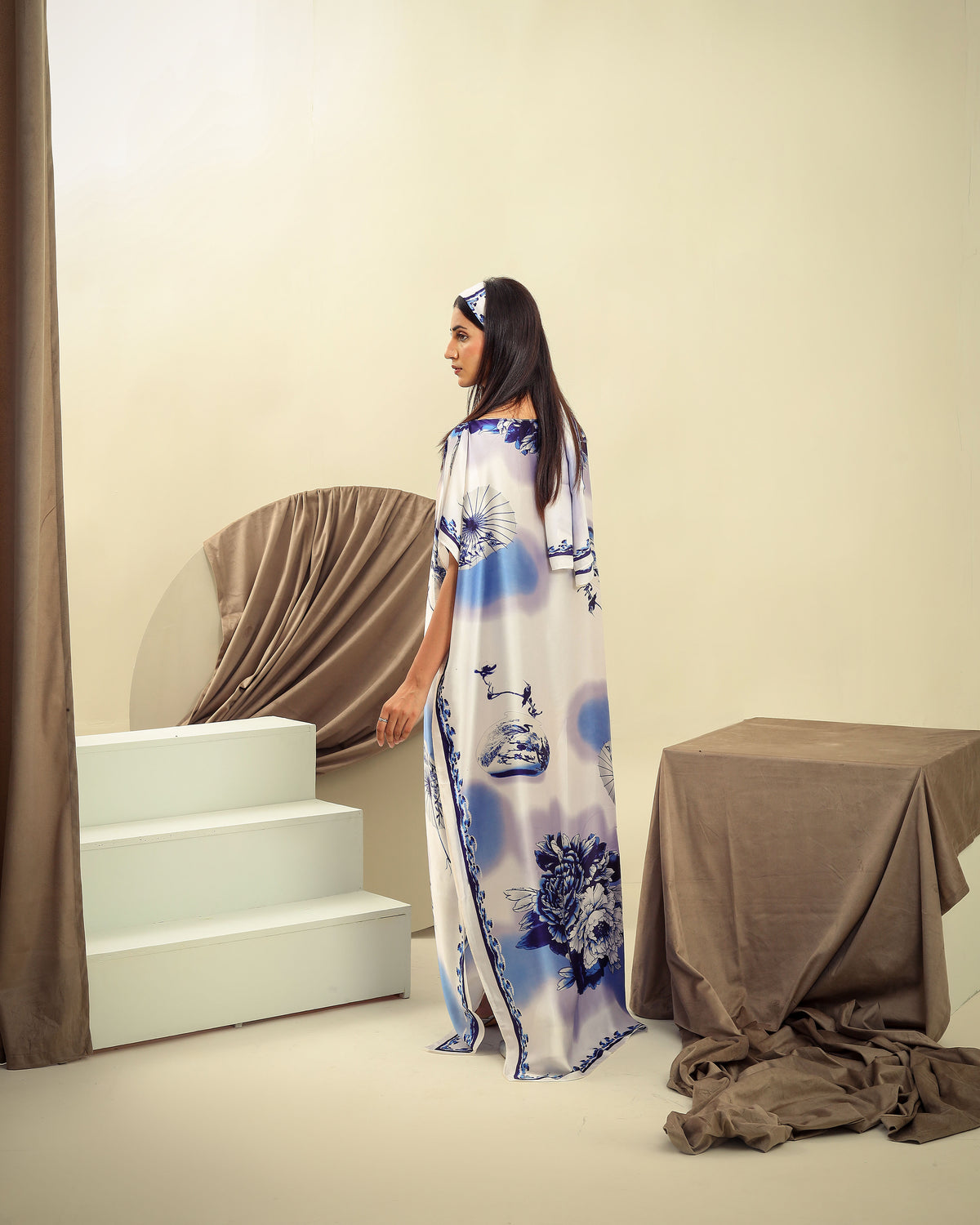 Silky White Kaftan