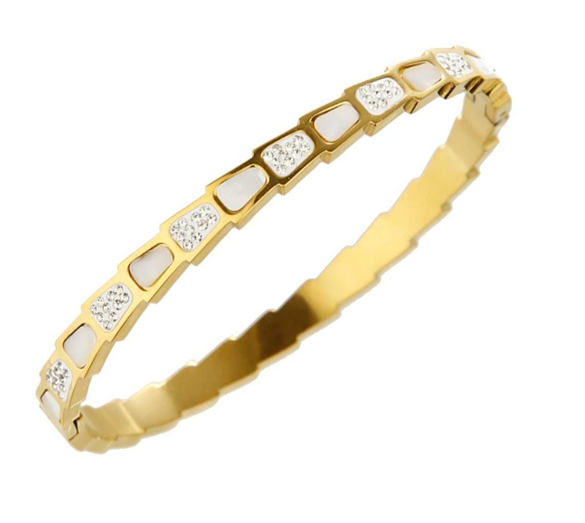 Celeste Crystal Link Bangle