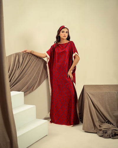 Deep Maroon Silk Kaftan