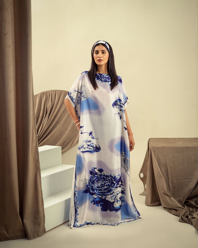 Silky White Kaftan