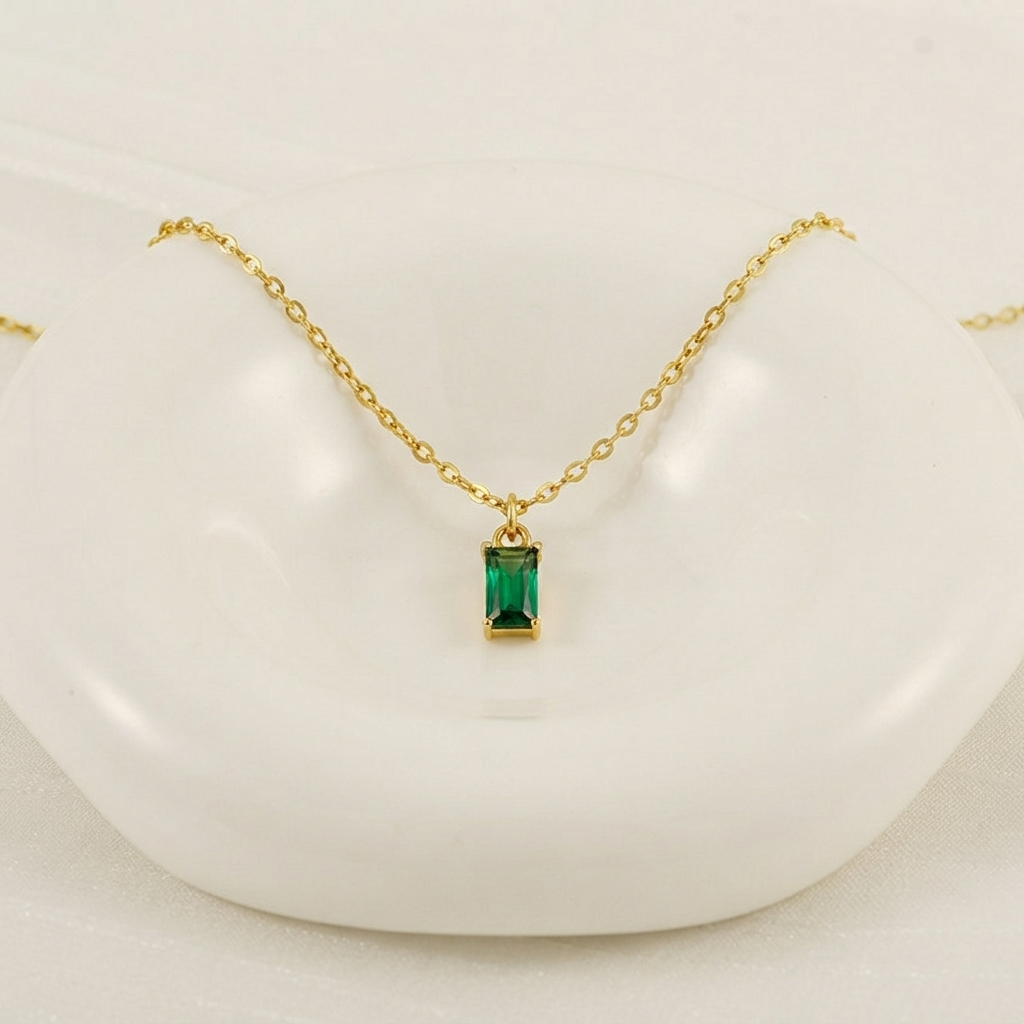 Minimalist Baguette Pendant