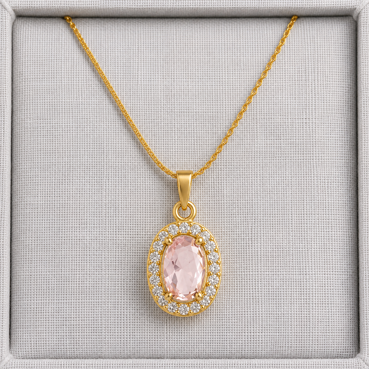 Quartz  Rose Necklace