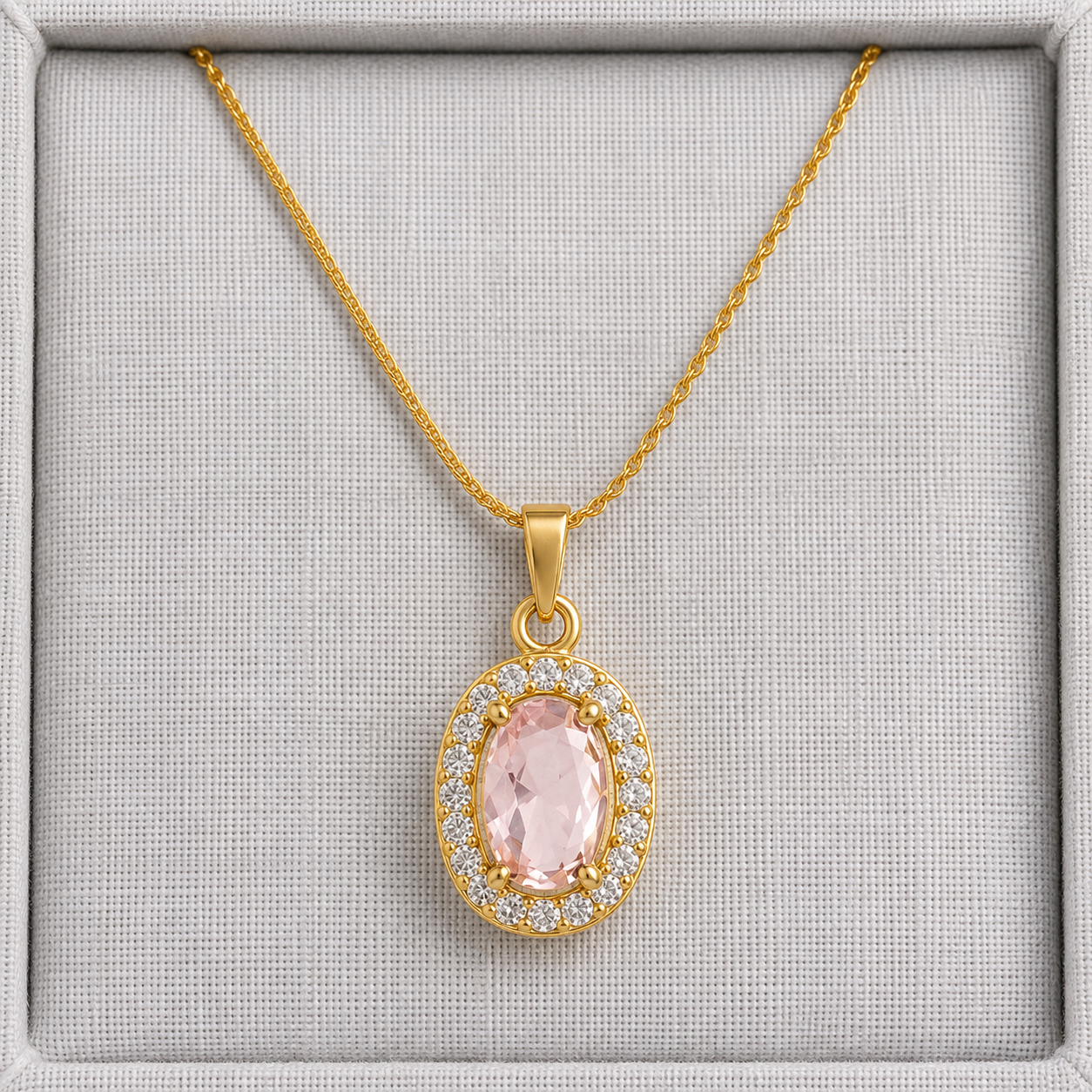 Quartz  Rose Necklace