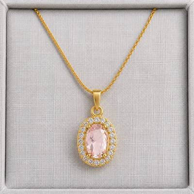 Quartz  Rose Necklace