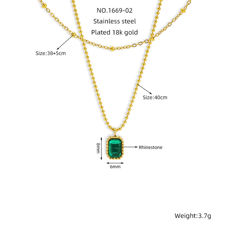 Double Émeraude Necklace