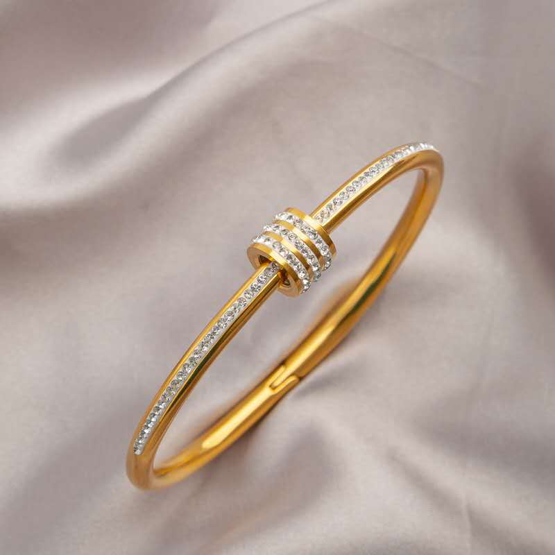 Luxe Triple Knot Crystal Bangle