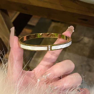 Pearl Radiance Crystal Bangle