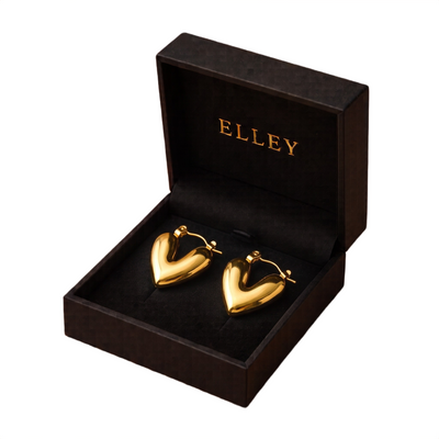 Amour Puff Heart Hoops