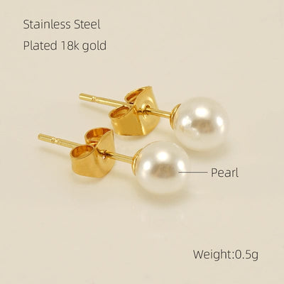 Dainty Pearl Studs