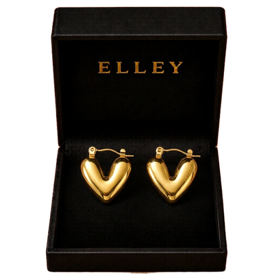 Amour Puff Heart Hoops
