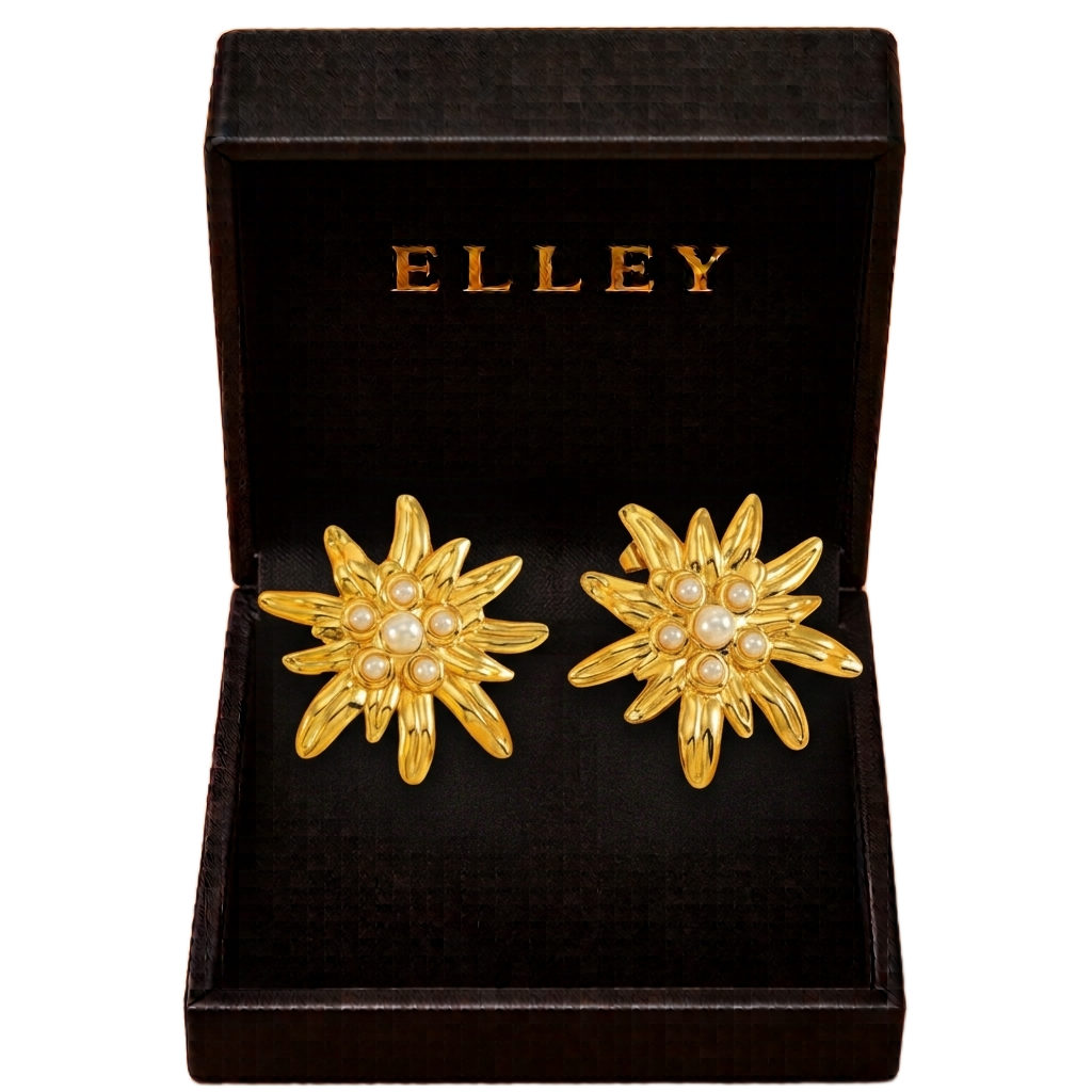 gold-tone starburst stud earrings