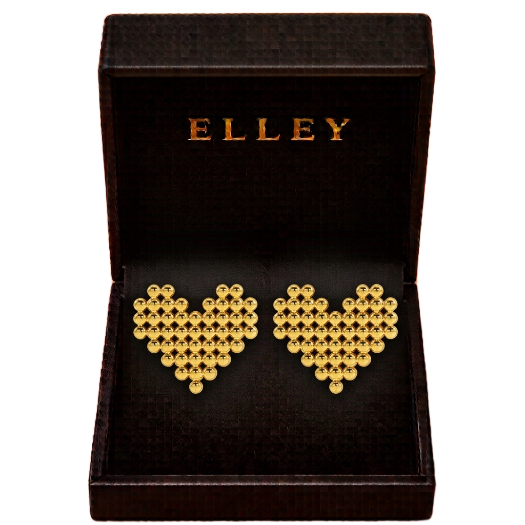 Cœur Perlé Studs
