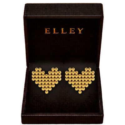 Cœur Perlé Studs