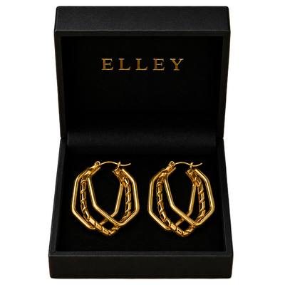 Tri-Weave Luxe Hoops