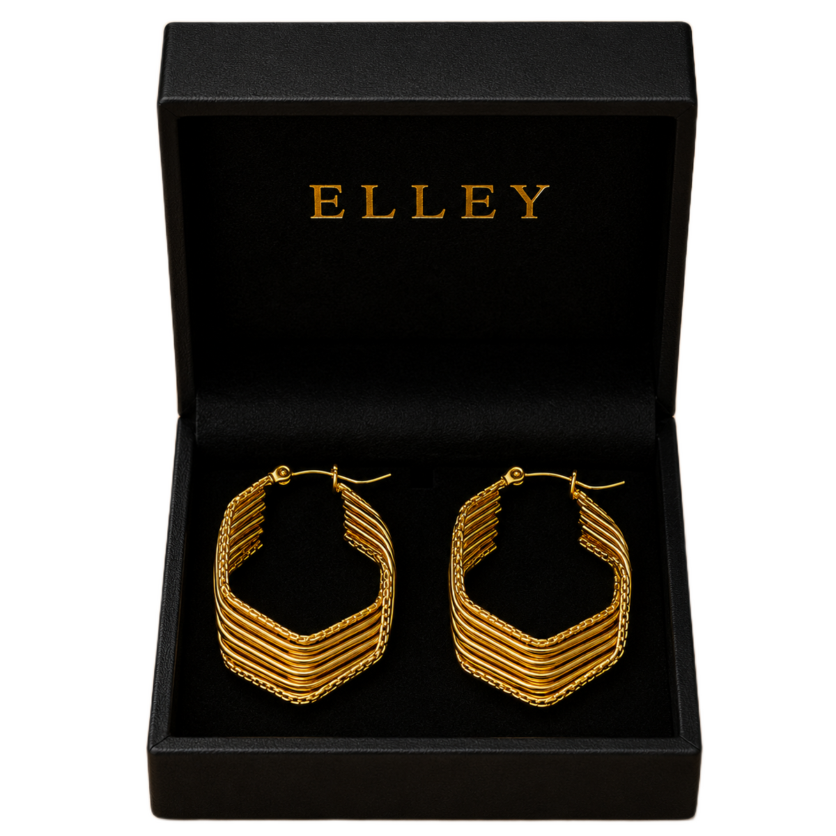 Ribbed Chevron Hoops