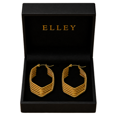 Ribbed Chevron Hoops