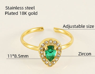 Green Tear Drop Halo
