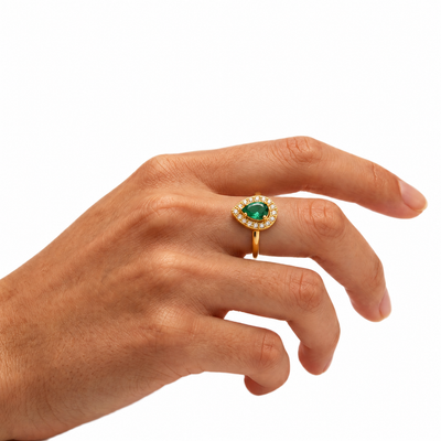 Green Tear Drop Halo
