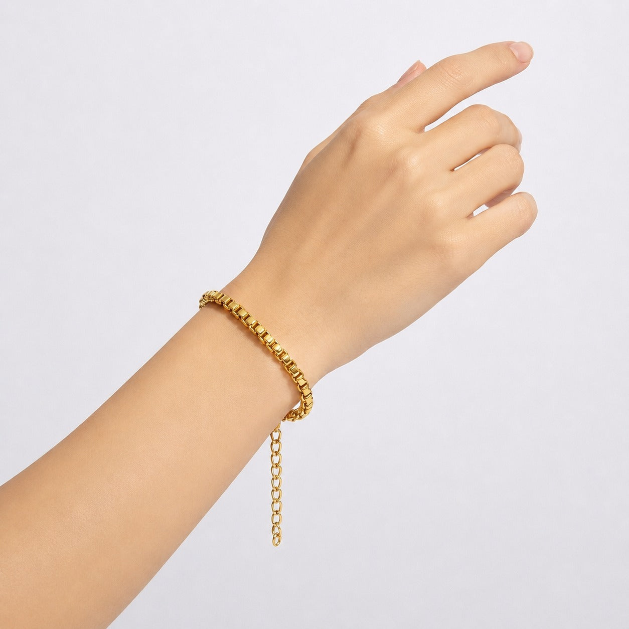 Chunky Gold Box Chain Bracelet