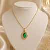 1. Emerald Royale Vintage Pendant Necklace