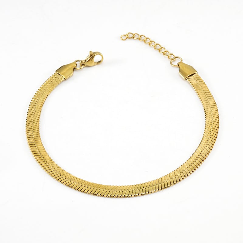 Gold Herringbone Bracelet