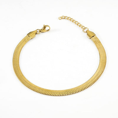 Gold Herringbone Bracelet