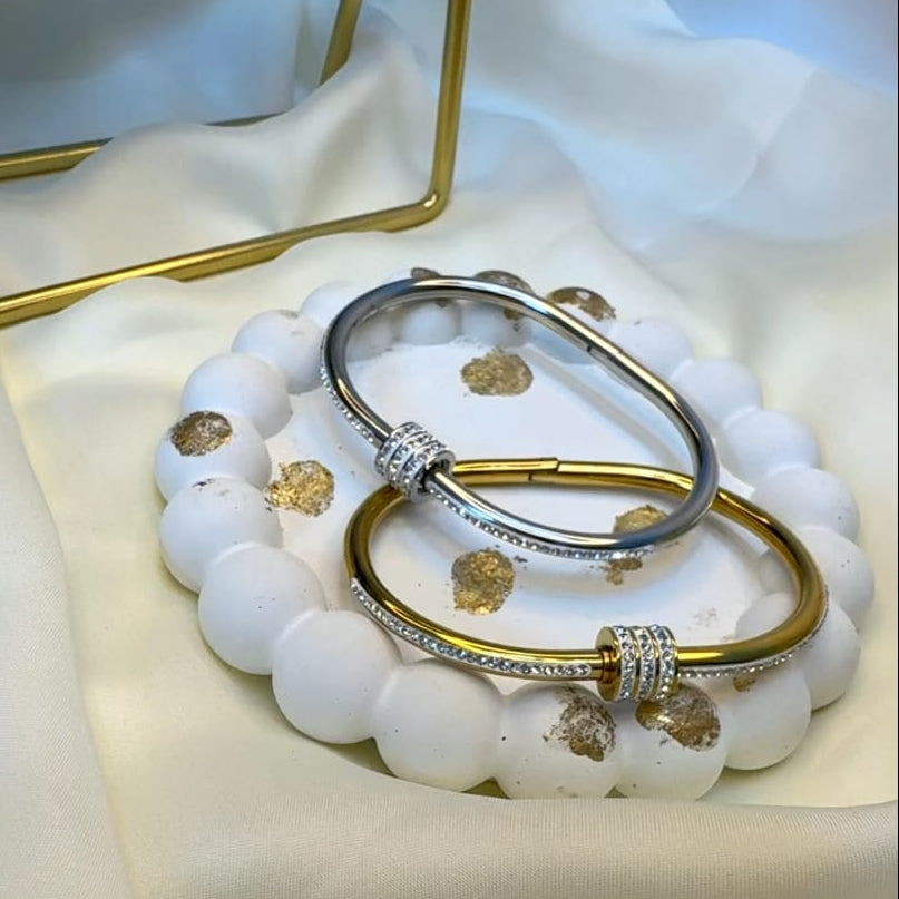 Luxe Triple Knot Crystal Bangle