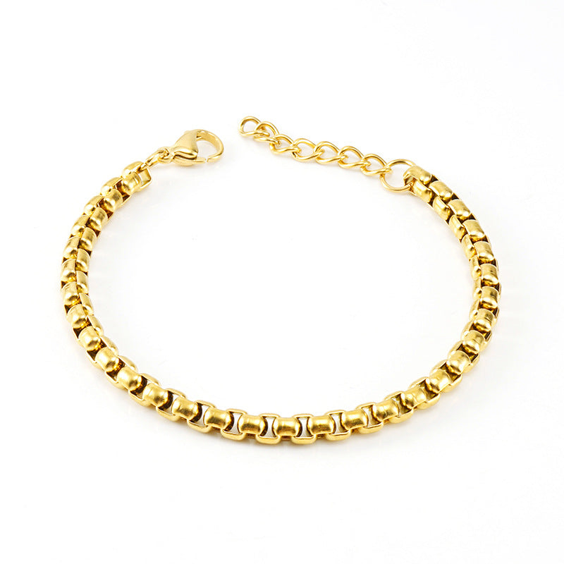 Chunky Gold Box Chain Bracelet